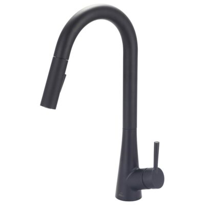 Olympia KITCHEN-1 OR 3 HOLE SINGLE LVR HDL GOOSENECK SPT W/PULL-DOWN SPRAY HEAD 3/8'' FLEX-MB