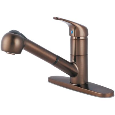 Olympia KITCHEN-1 OR 3 HOLE SINGLE LVR HDL W/PULL-OUT SPRAY HEAD 3/8'' FLEX-ORB