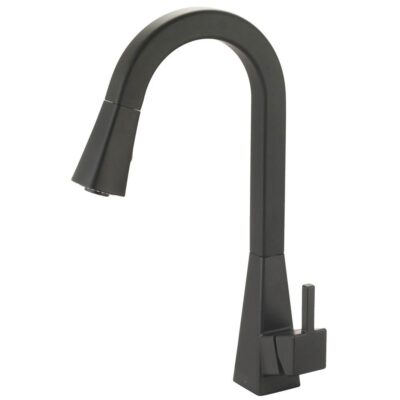 Olympia KITCHEN-1 OR 3 HOLE SINGLE LVR HDL GOOSENECK SPT W/PULL-DOWN SPRAY HEAD 3/8'' FLEX-MB