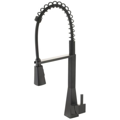 Olympia KITCHEN-1 OR 3 HOLE SINGLE LVR HDL SPRING SWIVEL SPT W/PULL-DOWN SPRAY HEAD 3/8'' FLEX-MB