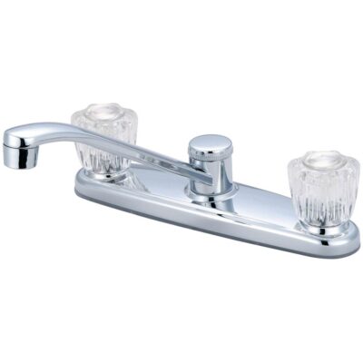 Olympia KITCHEN-8'' TWO ACRYLIC ROUND HDL SWIVL SPT-CP