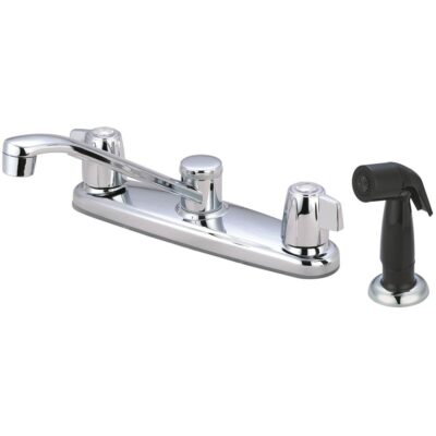 Olympia KITCHEN-8'' TWO MINI BLADE HDL SWIVL SPT W/SIDE SPRAY-CP