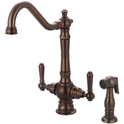 Pioneer Kit-Americana Two Hole Two Lvr Hdls W/Side Spray 3/8'' Flex-Orb