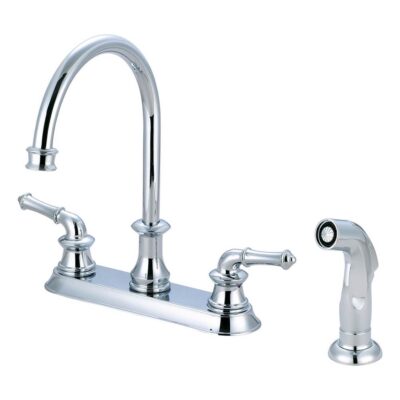 Pioneer Kit-Del Mar 8'' Two Lvr Hdl Gooseneck Spt W/Side Spray-Cp