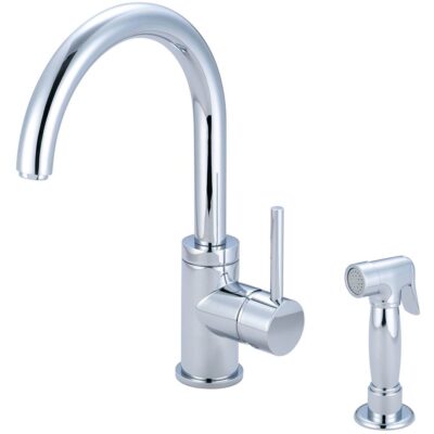 Pioneer Kit-Motegi 2-Hole Single Lvr Hdl Gooseneck Spt W/Side Spray 3/8'' Flex-Cp