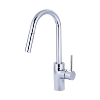Pioneer Kit-Motegi 1 Hole Single Lvr Hdl Gooseneck Spt W/Pull-Down Spray Head 3/8'' Flex-Cp