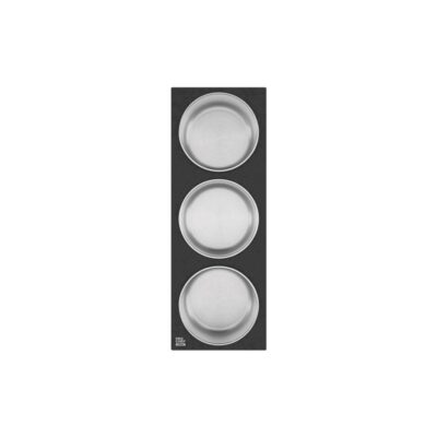 Prochef by Julien Condiment bowls (3) for PROSTATION sink, 6x17, BLACK COMPOSITE