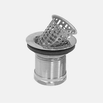 SIGMA Junior strainer basket 1-1/2'' NPT, fits 2'' sink openings. Complete with nuts and washers ANTIQUE BRASS .82