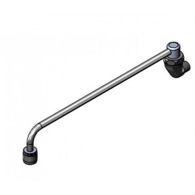 T&S Brass Range Faucet, Wall Mount, Aerator, 13-3/4'' Length, 3/8'' NPT Male Inlet