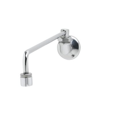 T&S Brass Range Faucet, Wall Mount, Aerator, 13-1/8'' Nozzle Length, 1/2'' NPT Male Inlet