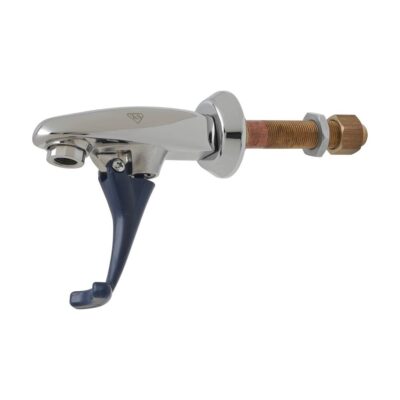 T&S Brass Glass Filler, Wall Mount, 3/8'' NPT Male Supply Nipple & Lock Nut, Adjustable Flange