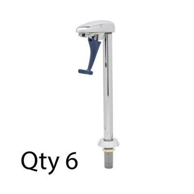 T&S Brass Glass Filler, 10'' Deck Mount Pedestal, 1/2'' NPT Male Shank (Qty. 6)