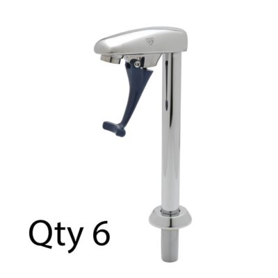 T&S Brass Glass Filler, Deck Mount Pedestal, 1/2'' NPT Male Shank (Qty. 6)